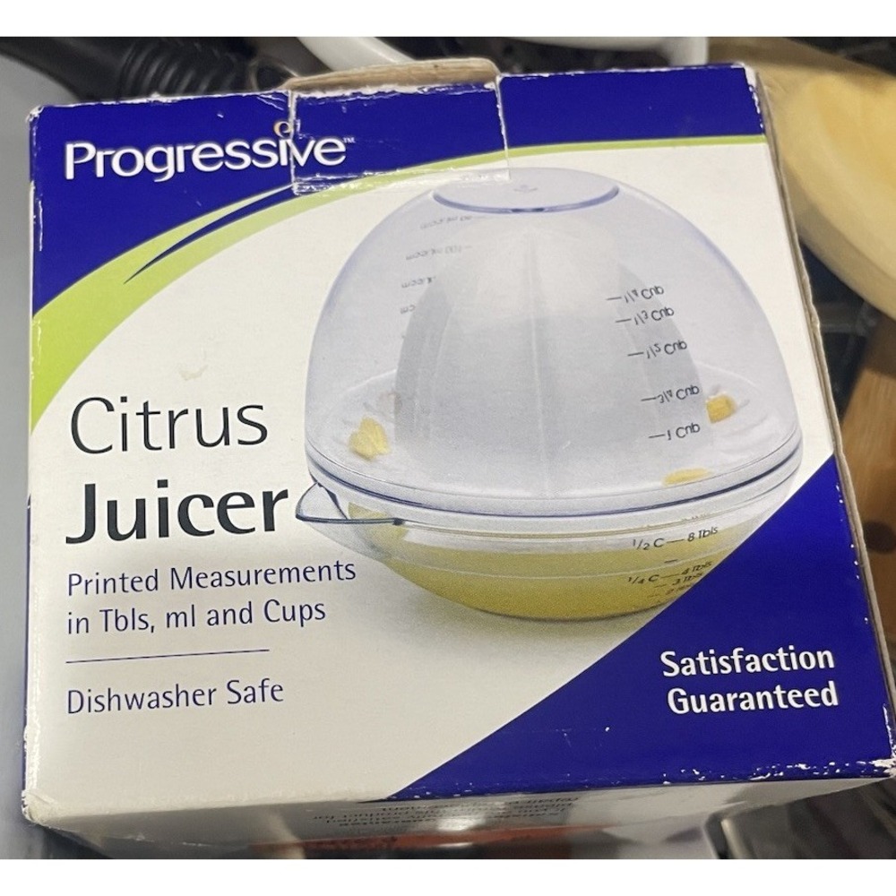 Progressive Mini 3 piece Storable Citrus Juicer Set With Measurements And Spout